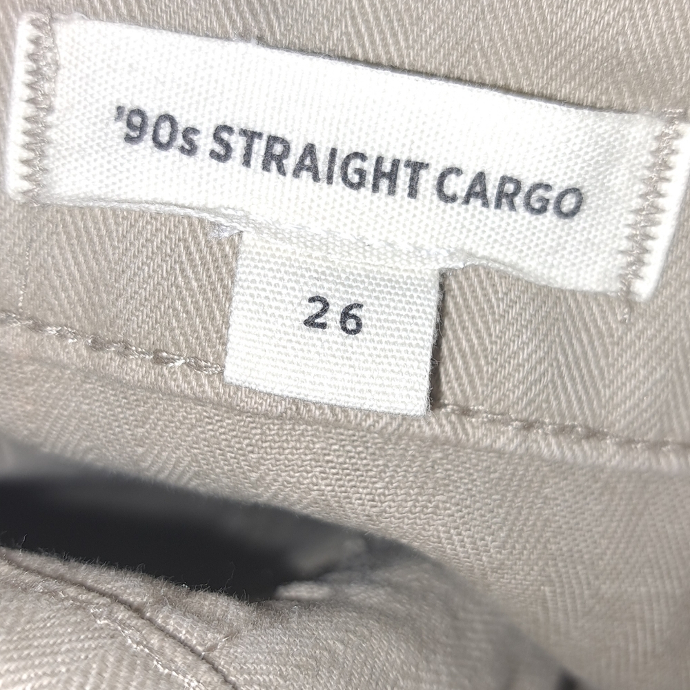 Ladies Madewell The Garment Dyed '90s Straight Cargo Pants Sand Dune Size 26 - Picture 7 of 10